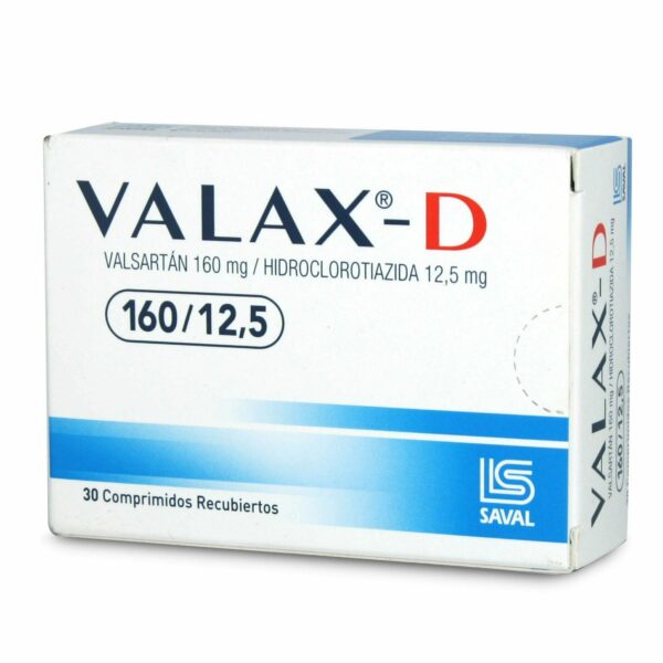 Valax-D 160/12.5 / 30 Comprimidos Recubiertos