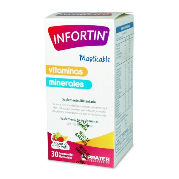 Infortin Vitaminas y Minerales 30 Comprimidos Masticables