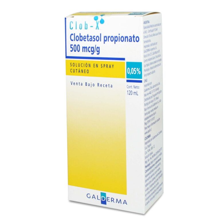 Clob-X Clobetasol Propionato 0,05% / Solución en Spray 120mL - Farmacia ...