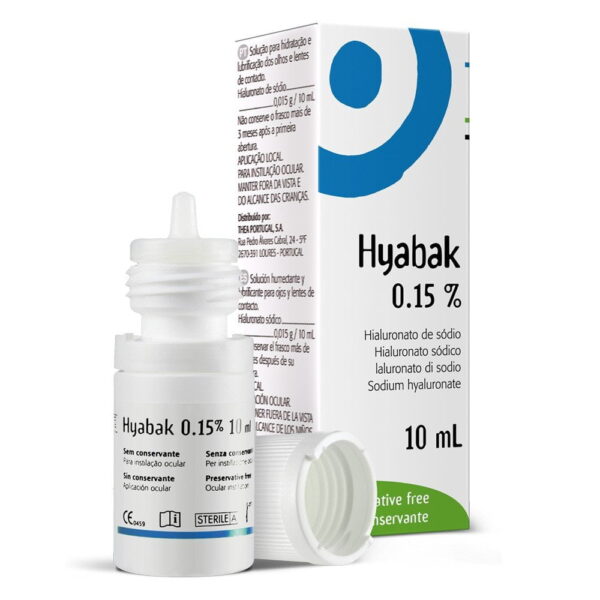 HYABAK Solución Oftálmica 0,15% x 10 mL