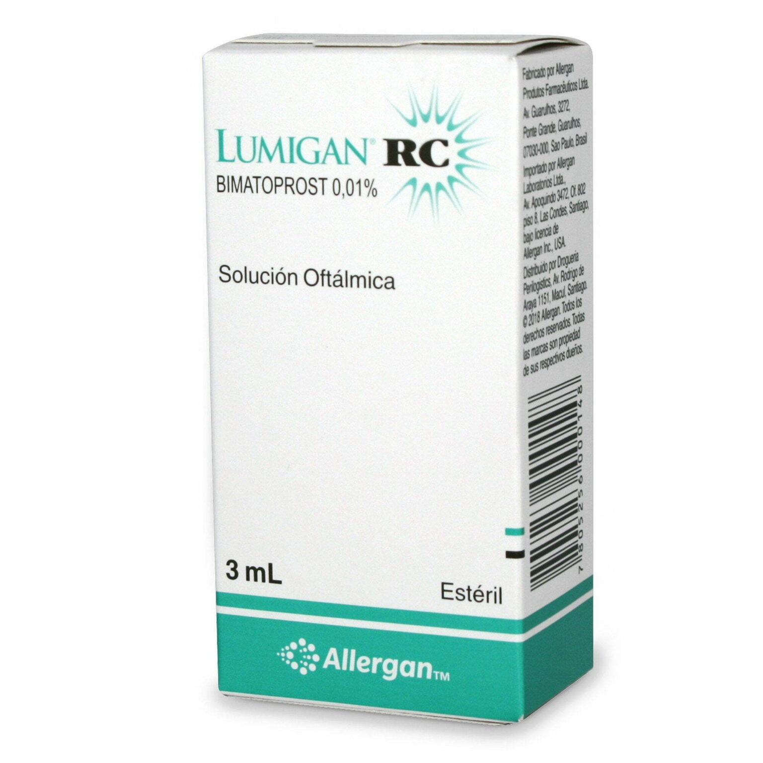 Lumigan RC Bimatoprost 0,01 3mL Farmacia Belgochilena