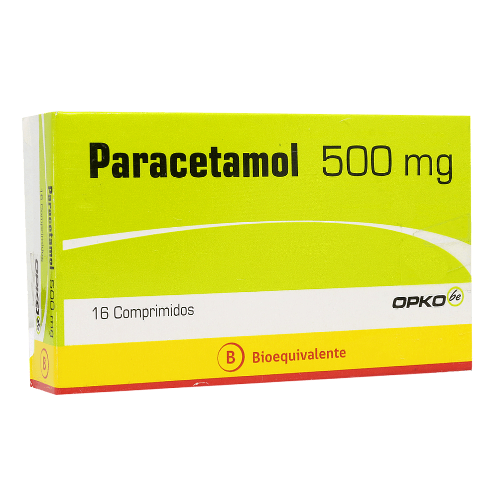 Paracetamol 500 mg / 16 Comprimidos Farmacia Belgochilena