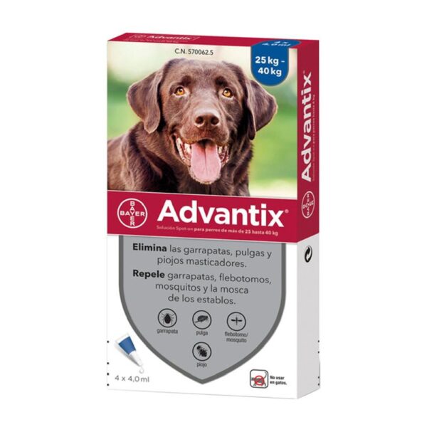 Advantix  25 - 40 kg / Antiparasitario externo  1 Pipeta