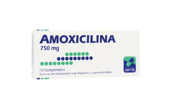 Amoxicilina 750 mg / 10 Comprimidos