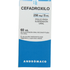 Cefadroxilo 250/5ML / Polvo Suspensión Oral 60mL