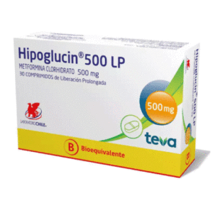 Hipoglucin LP 500mg / 30 Comprimidos de Liberación Prolongada