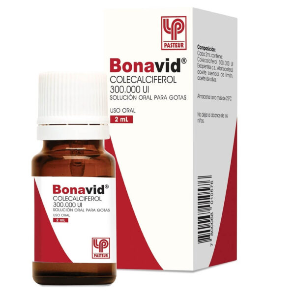 BONAVID 2 ML 300.000 UI / Solución oral para gotas