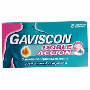 GAVISCON DOBLE ACCION / 8 COMPRIMIDOS MASTICABLES