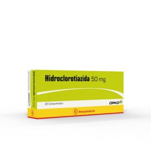 Hidroclorotiazida 50 mg / 20 Comprimidos