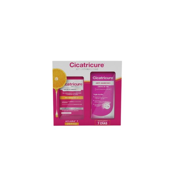 CICATRICURE KIT ANTIMANCHAS /ACLARANTE Y CREMA DE DIA