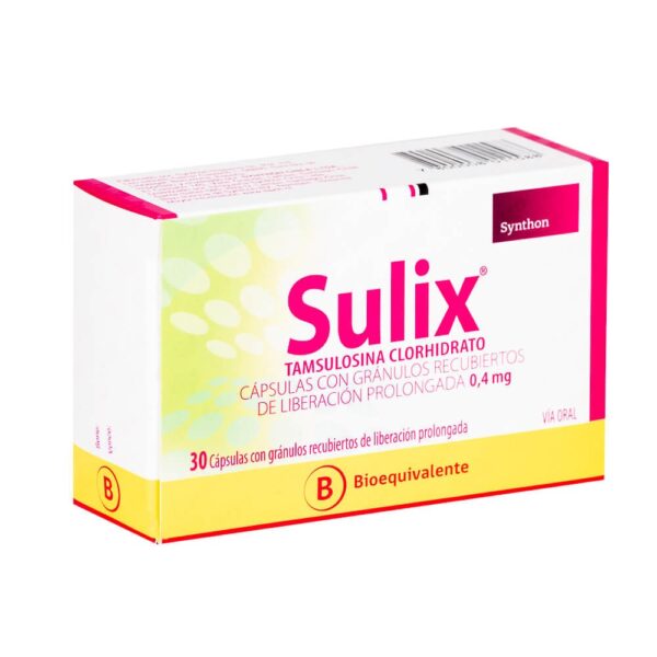 Sulix Tamsulosina 0,4 mg / 30 Cápsulas Liberación Prolongada
