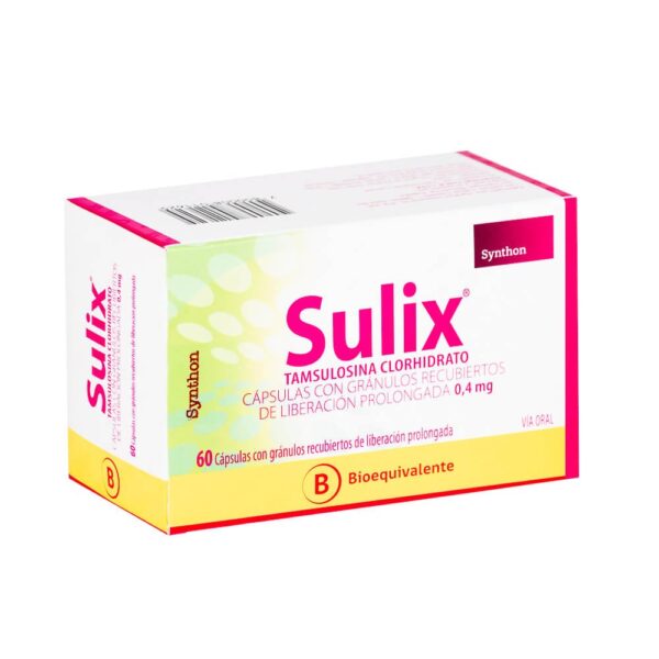 Sulix Tamsulosina 0,4 mg 60 Cápsulas Liberación Prolongada